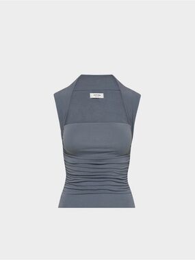 Aritzia Original Contour Flourish Top - Squareneck Ruched - Size M - EUC
